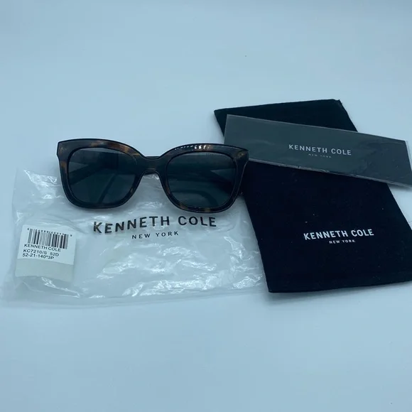 Kenneth Cole New York KC7210 Polarized Sunglasses Kenneth Cole New York KC7210 52D Brown Shell Plastic  main image 2